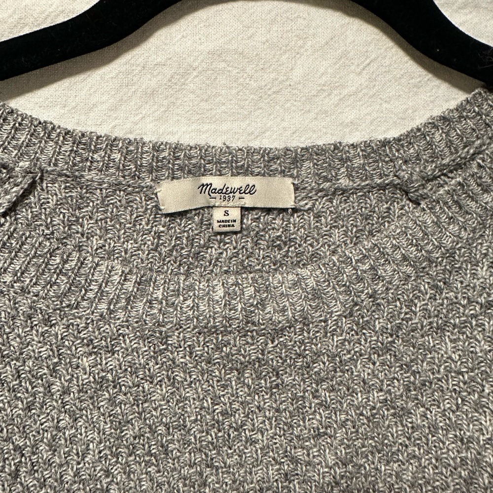 Madewell Gray Crewneck Knit Sweater - Picture 2 of 5